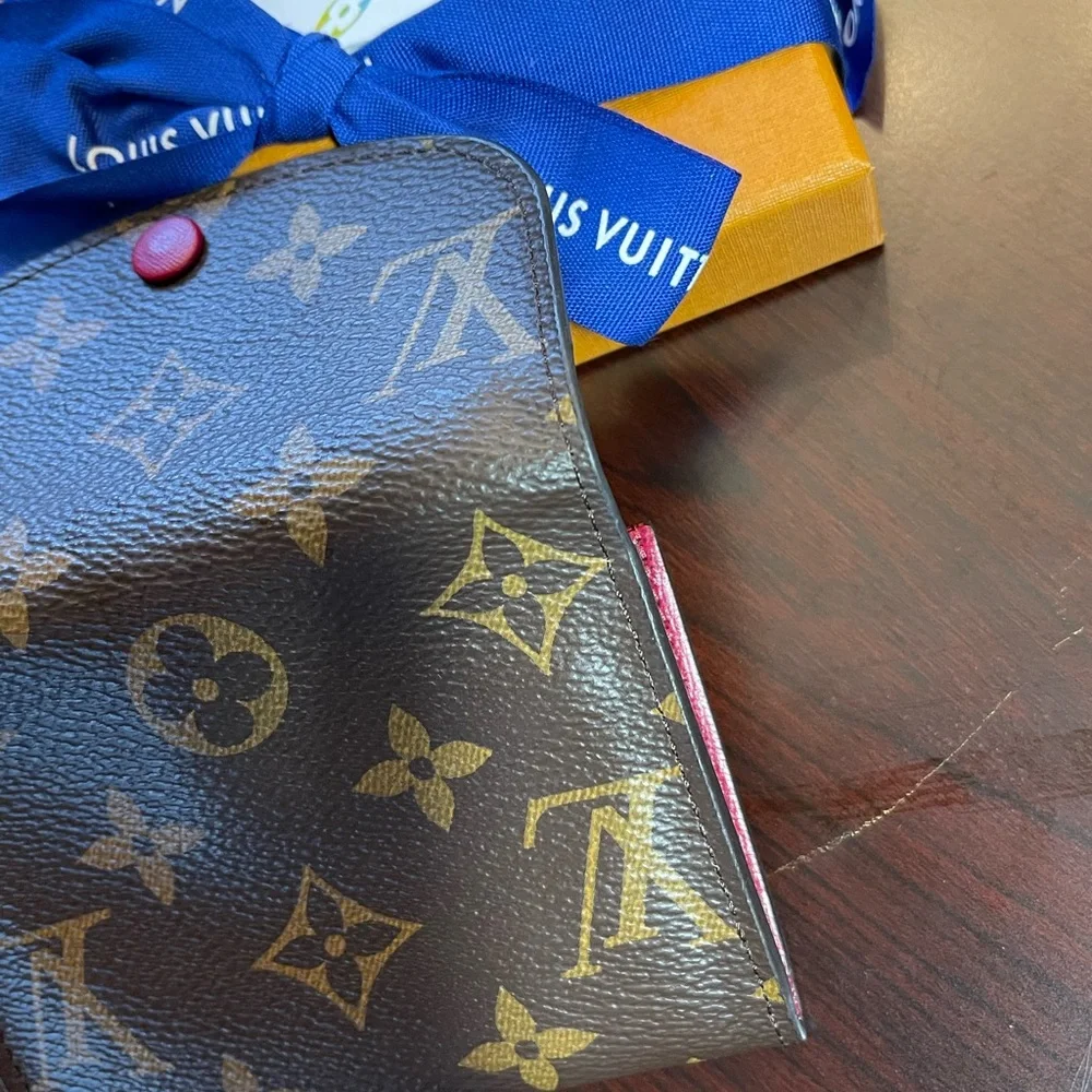 Auth. Louis Vuitton Coin purse Porte Rosalie wallet monogram fuchsia Pink w/ Box - Picture 15 of 16